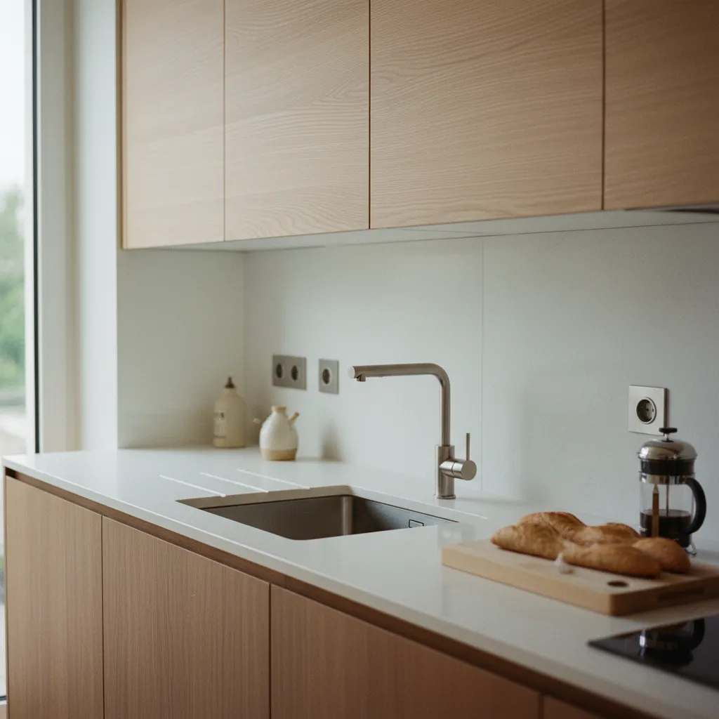 Prises de plan de travail installées à plus de 60 cm du bord de l'évier de cuisine