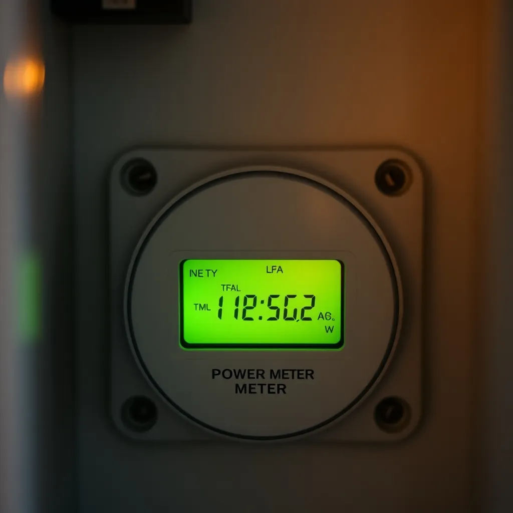 L'écran du compteur Linky affiche la consommation en temps réel