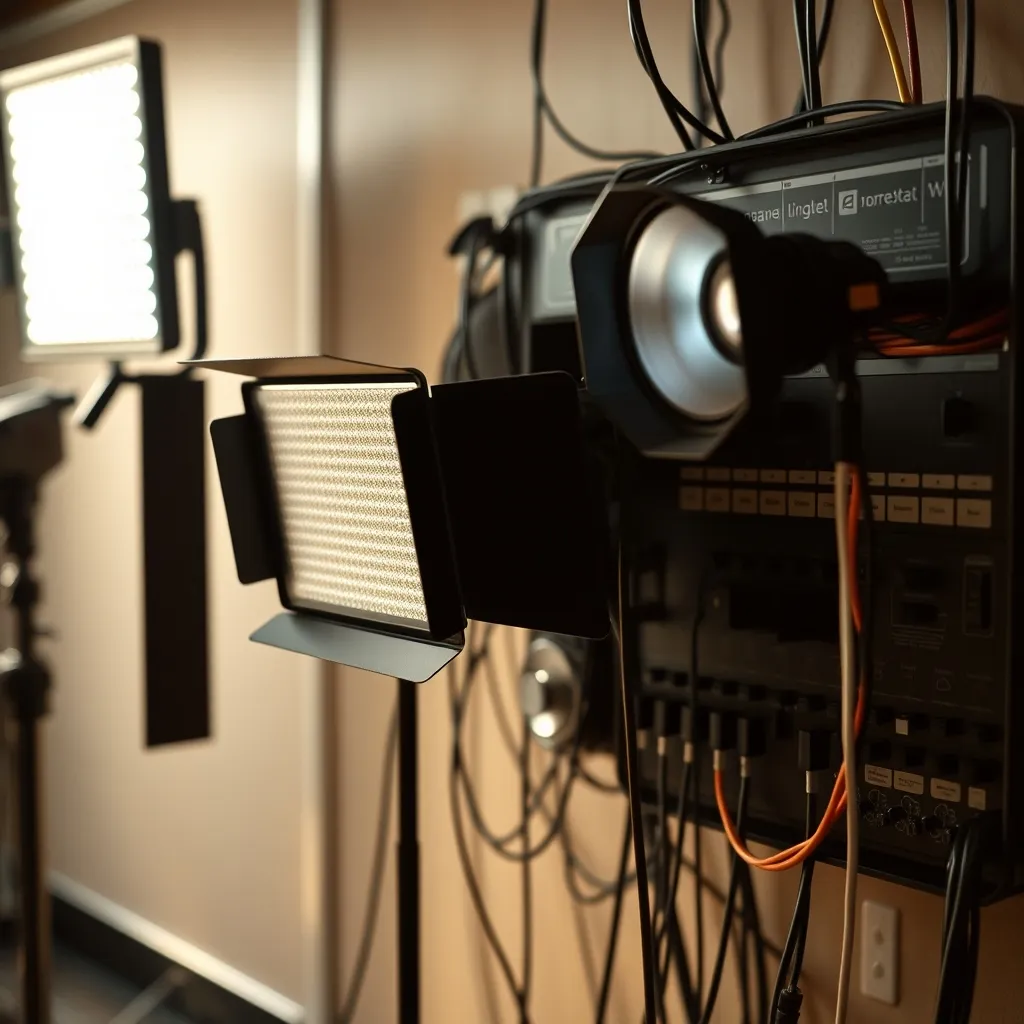 L'installation électrique d'un plateau de tournage nécessite un dimensionnement rigoureux des protections