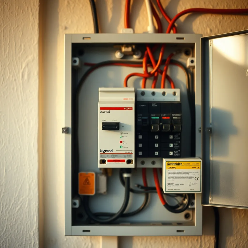 Tableau électrique avec gestionnaire de fil pilote et disjoncteurs dédiés aux circuits chauffage