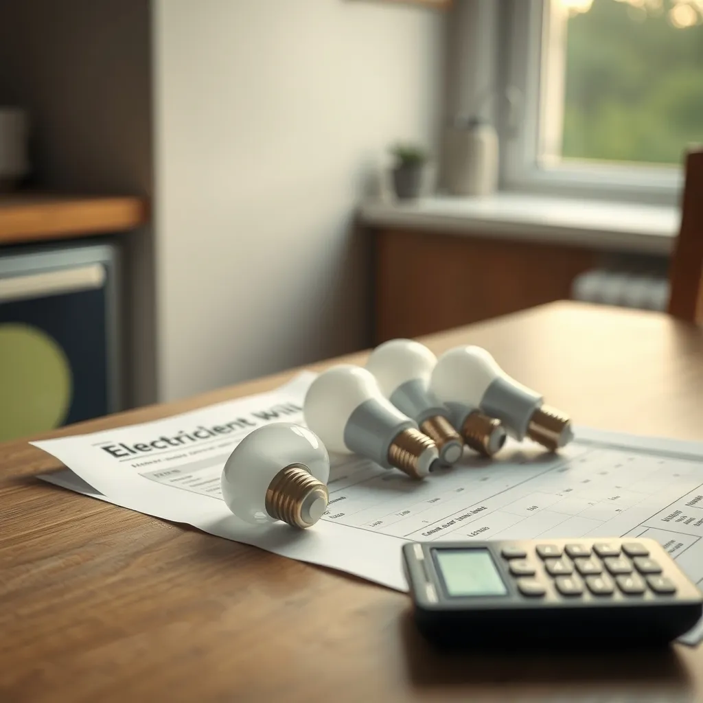 Calcul des économies réelles après passage de l'halogène au LED sur une facture d'électricité