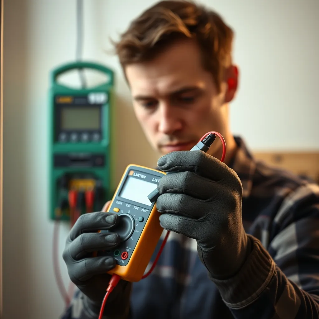 Vérification du branchement des bornes C1 et C2 du compteur Linky par un électricien