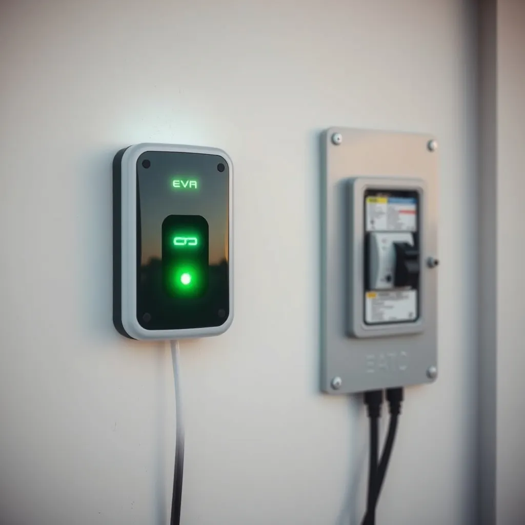 Borne IRVE mise en service avec son circuit dédié et ses protections au tableau
