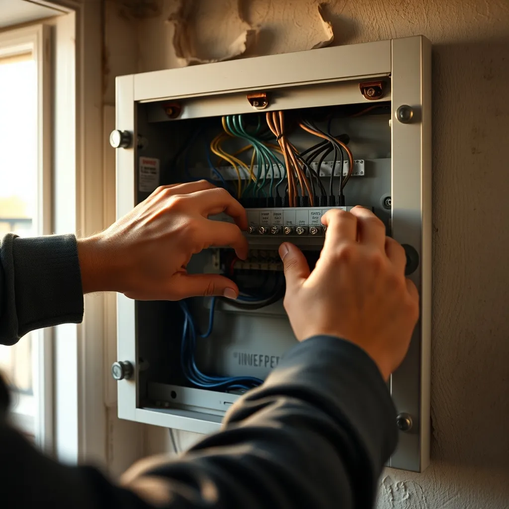 Raccordement du transformateur d'interphone sur un disjoncteur dédié au tableau électrique