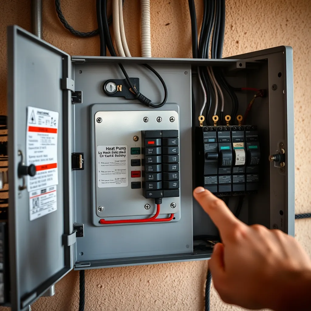 Tableau électrique avec disjoncteur dédié pour pompe à chaleur air-air