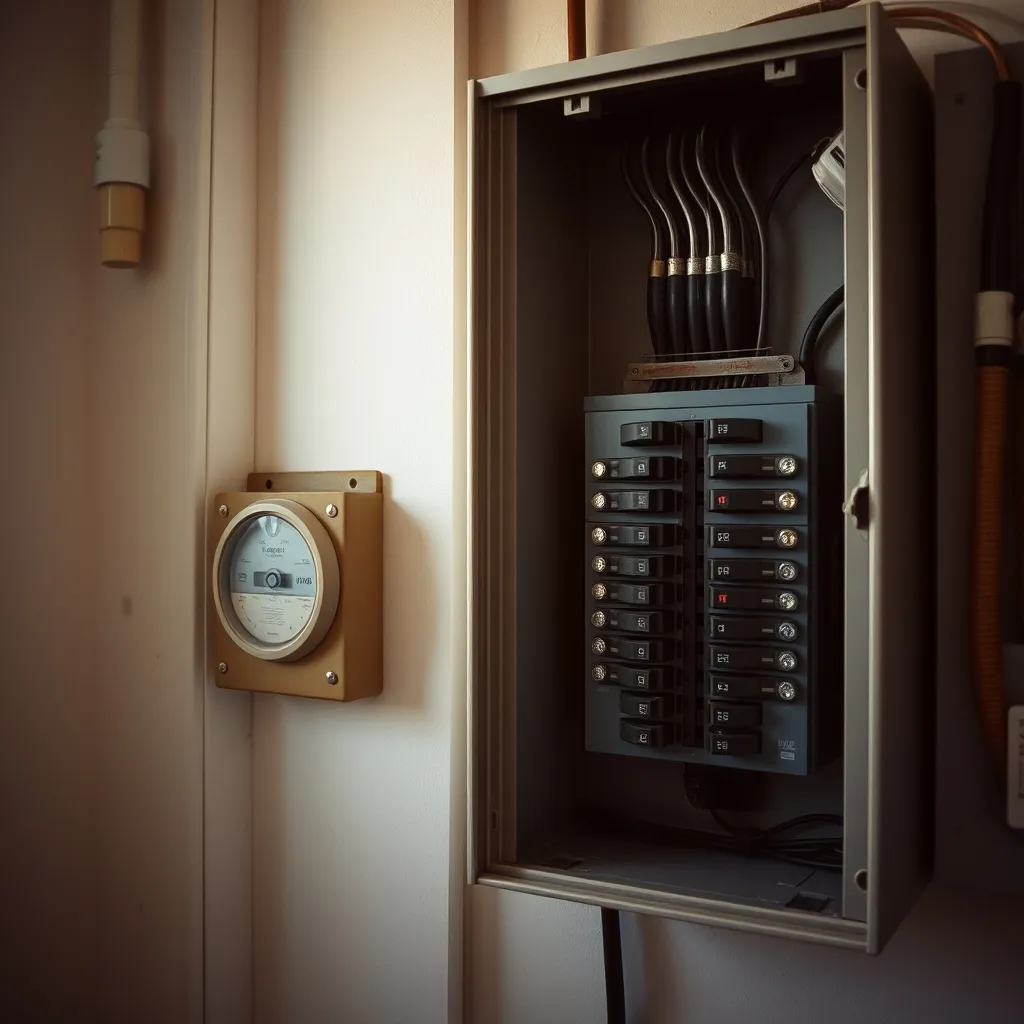 Tableau électrique et compteur Linky dans un logement ancien rénové