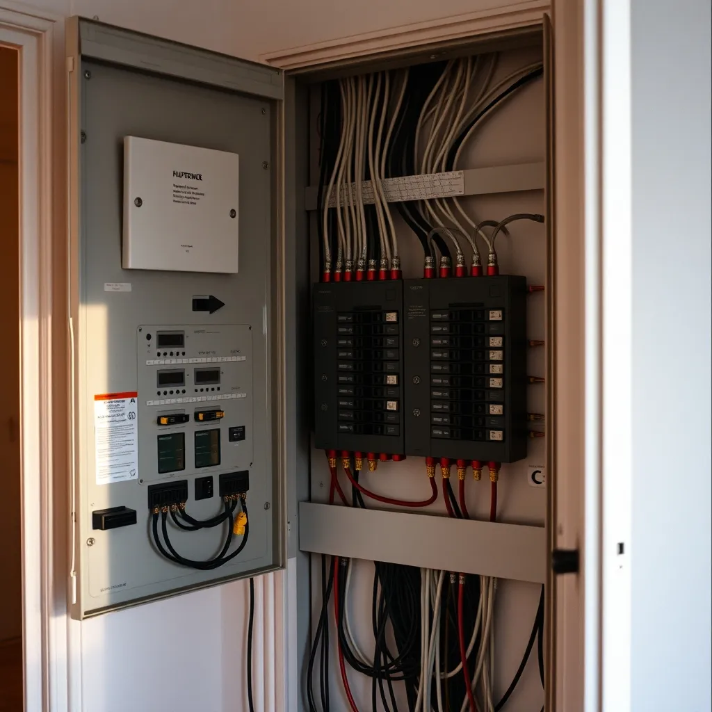 Tableau électrique aux normes NF C 15-100 dans une maison rénovée en Isère
