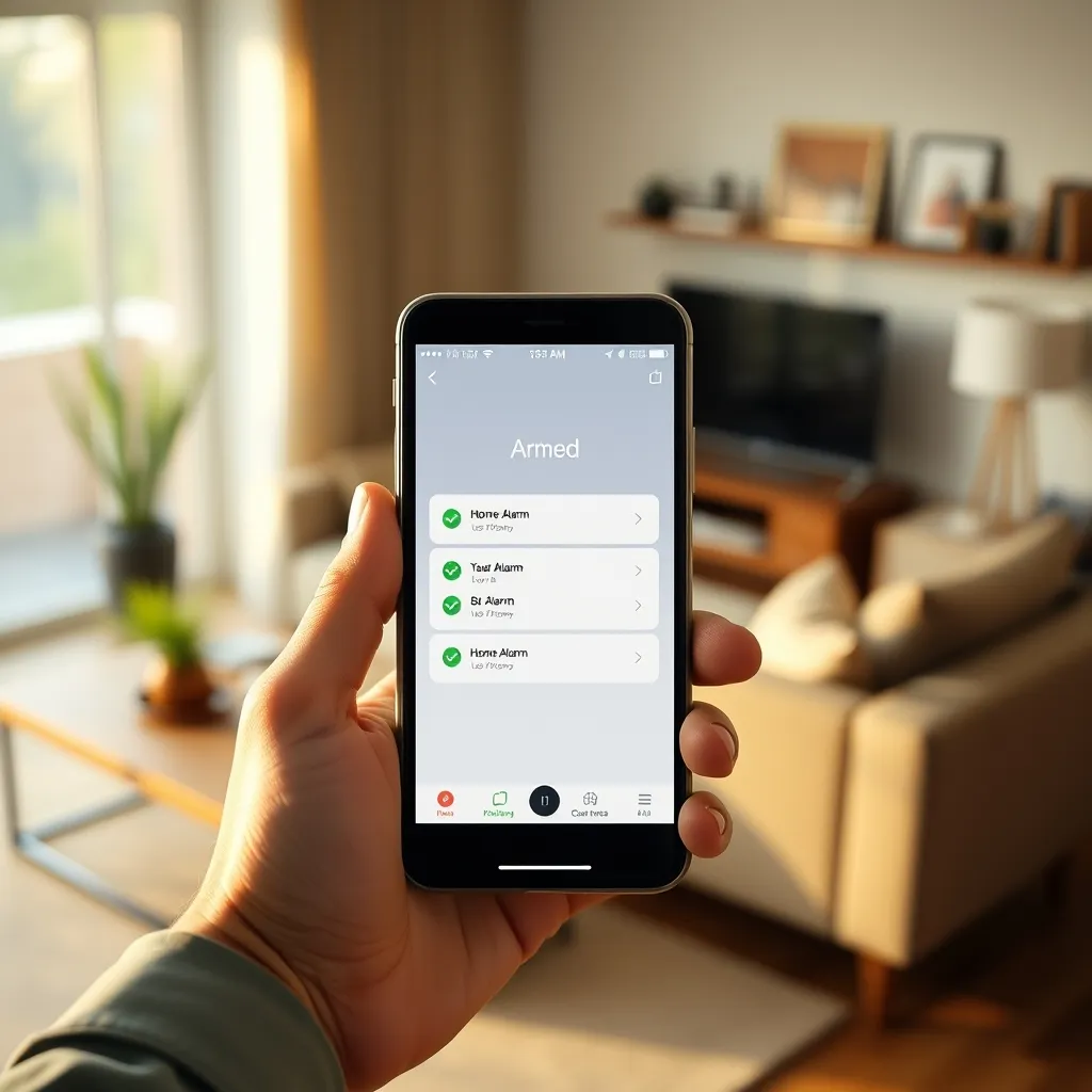 Pilotage d'une alarme domotique depuis l'application smartphone