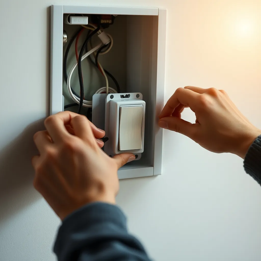 Raccordement d'un mécanisme haut de gamme avec contacts argent dans une boîte d'encastrement