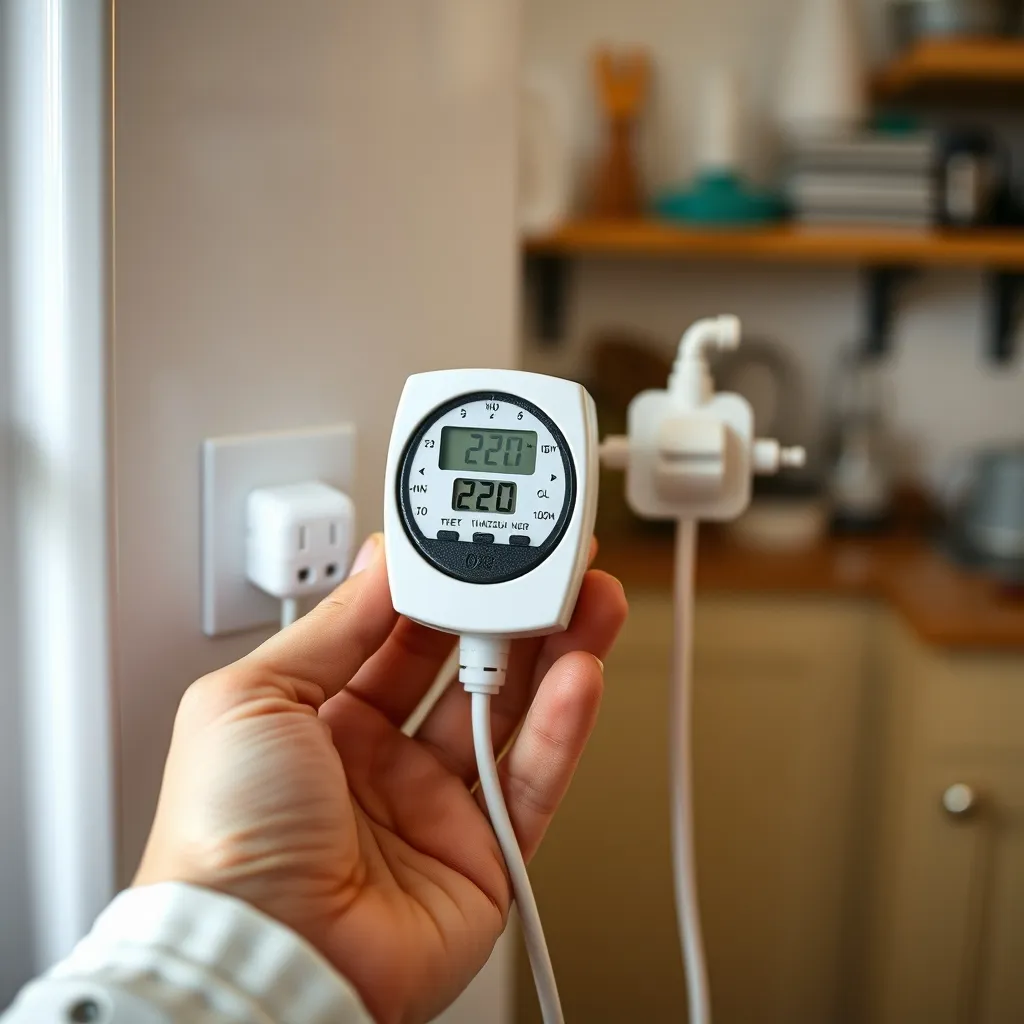 Un wattmètre branché sur la prise du frigo permet de mesurer sa consommation réelle en kWh