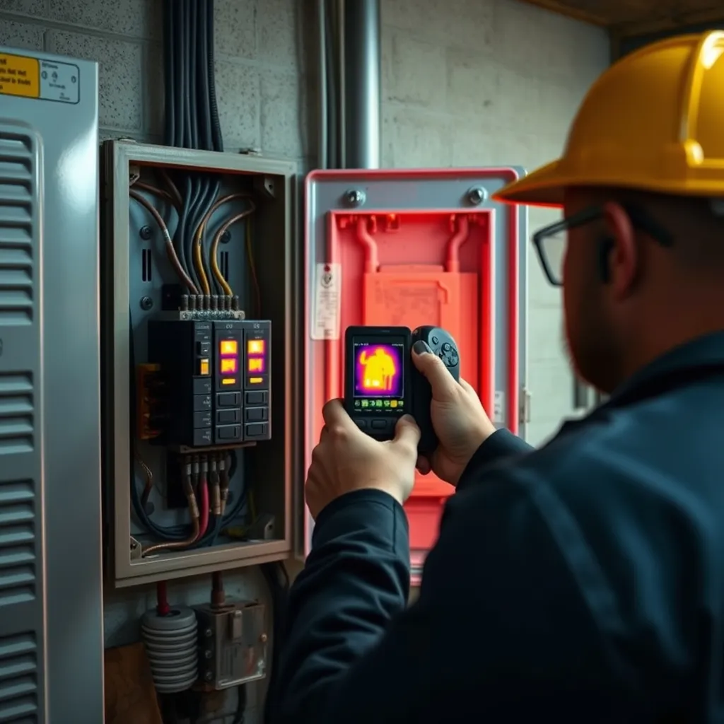 Inspection thermique d'un tableau électrique pour détecter les connexions défectueuses