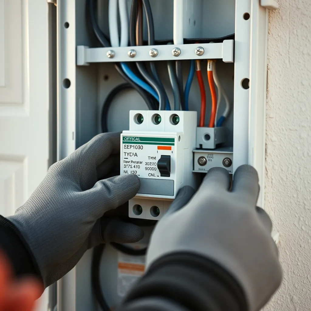 Installation d'un interrupteur différentiel type A 30 mA neuf sur rail DIN