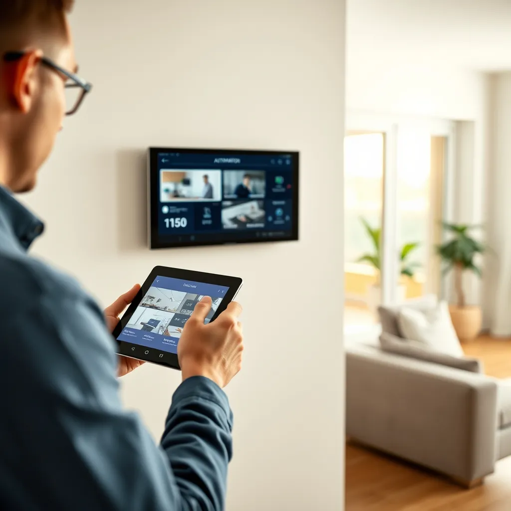 Programmation d'un écran de commande domotique dans un salon