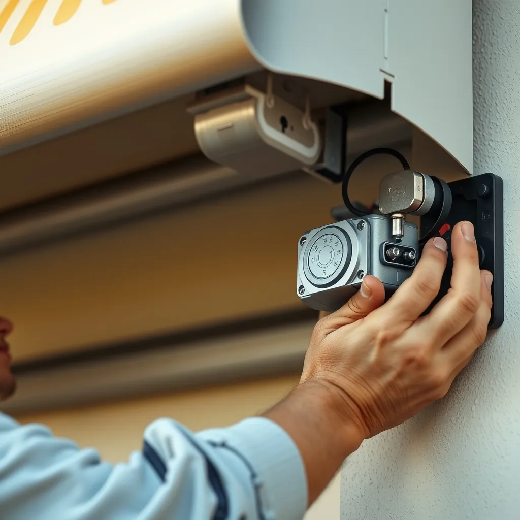 Installation d'un moteur tubulaire dans le tube d'enroulement d'un store banne existant