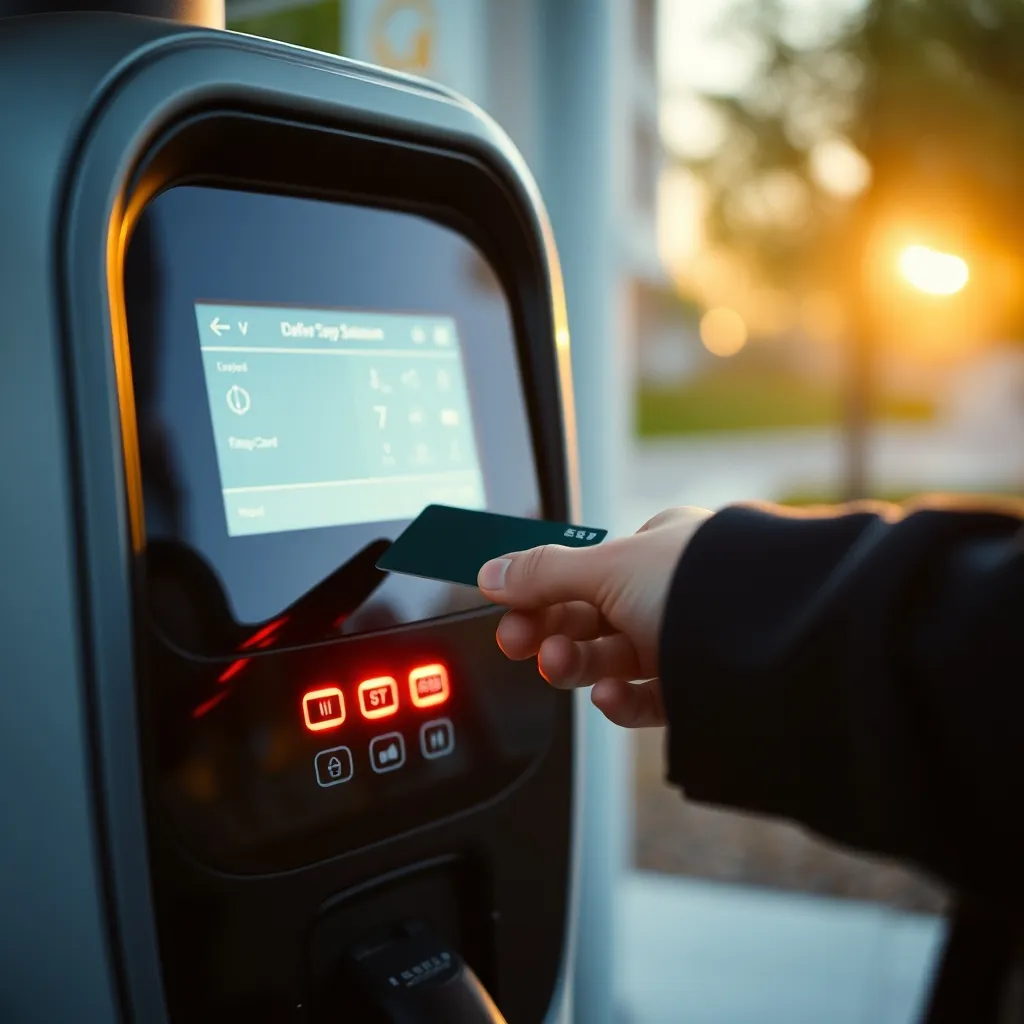 Paiement sans contact par carte bancaire sur une borne de recharge rapide