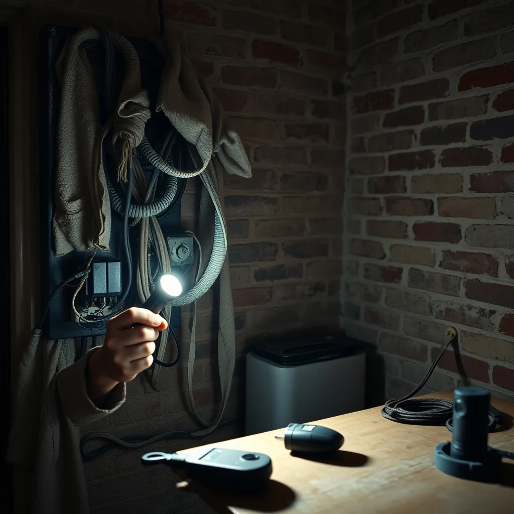 Diagnostic d'une installation électrique vétuste avec fils gainés coton dans un appartement ancien