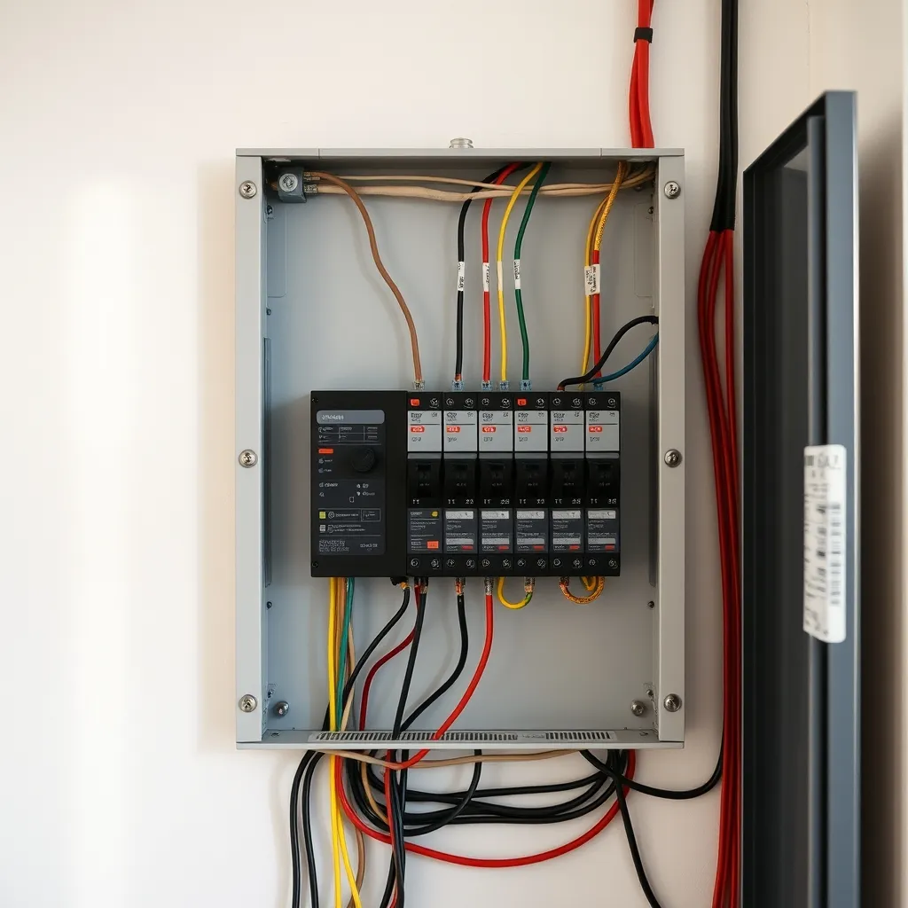 Un tableau électrique neuf aux normes NF C 15-100 avec repérage des circuits et câblage soigné