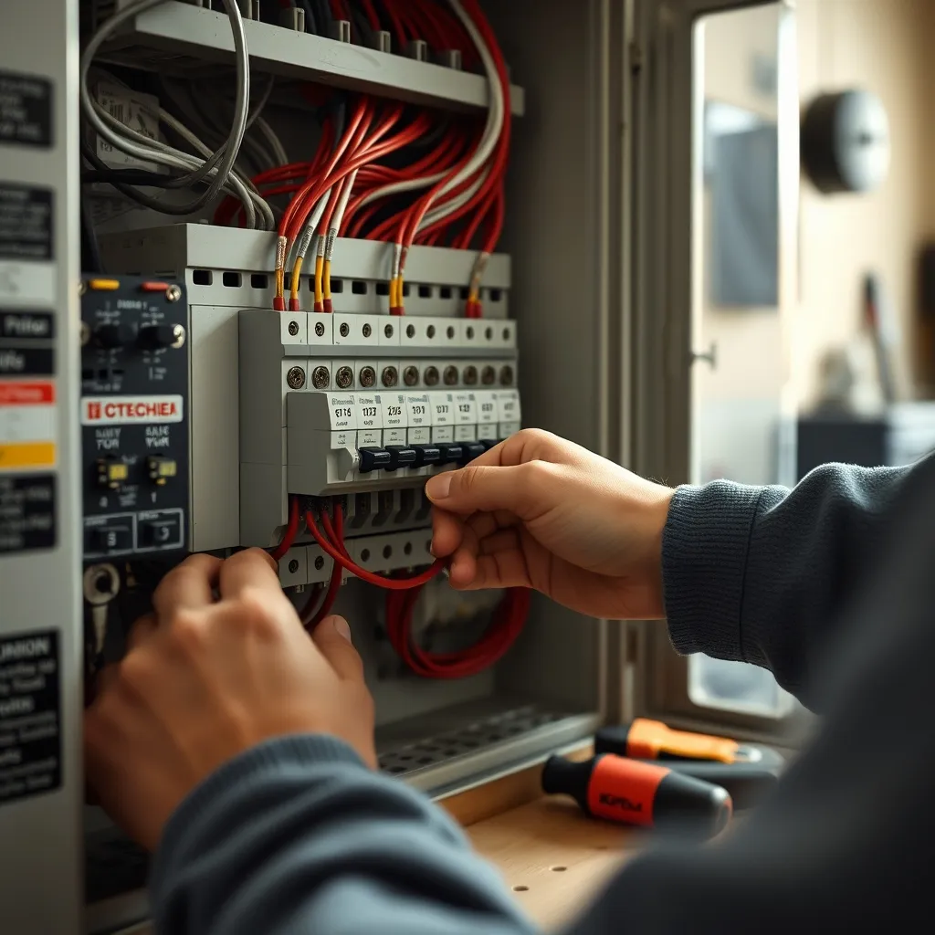 Raccordement des circuits dans un tableau électrique aux normes NF C 15-100