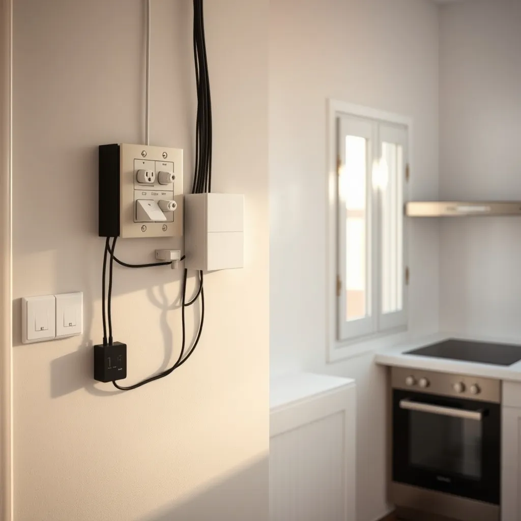 Installation électrique neuve dans une cuisine rénovée avec circuits dédiés aux équipements