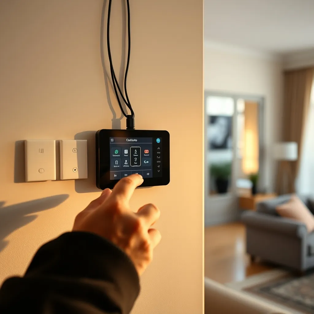Programmation d'un écran de pilotage domotique mural dans un logement rénové