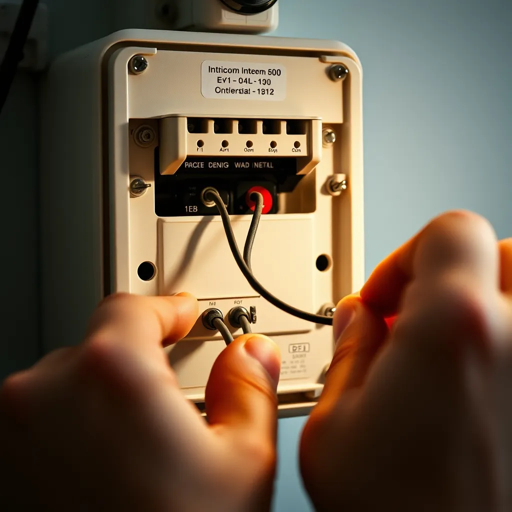 Raccordement des fils sur les bornes du poste intérieur Bticino