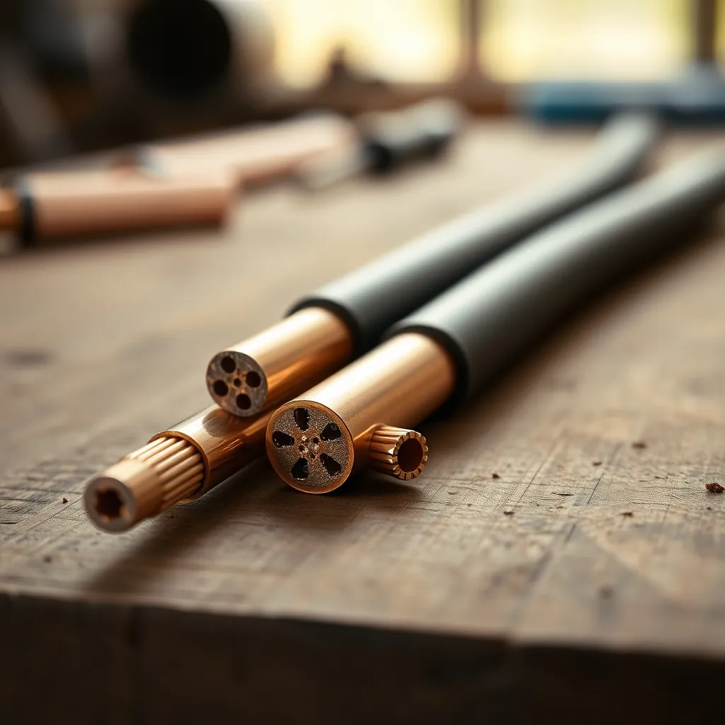 Différentes sections de câble cuivre utilisées en installation domestique