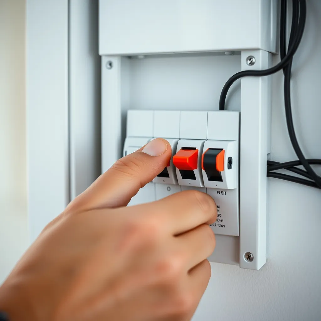 Disjoncteur différentiel déclenché dans un tableau électrique résidentiel