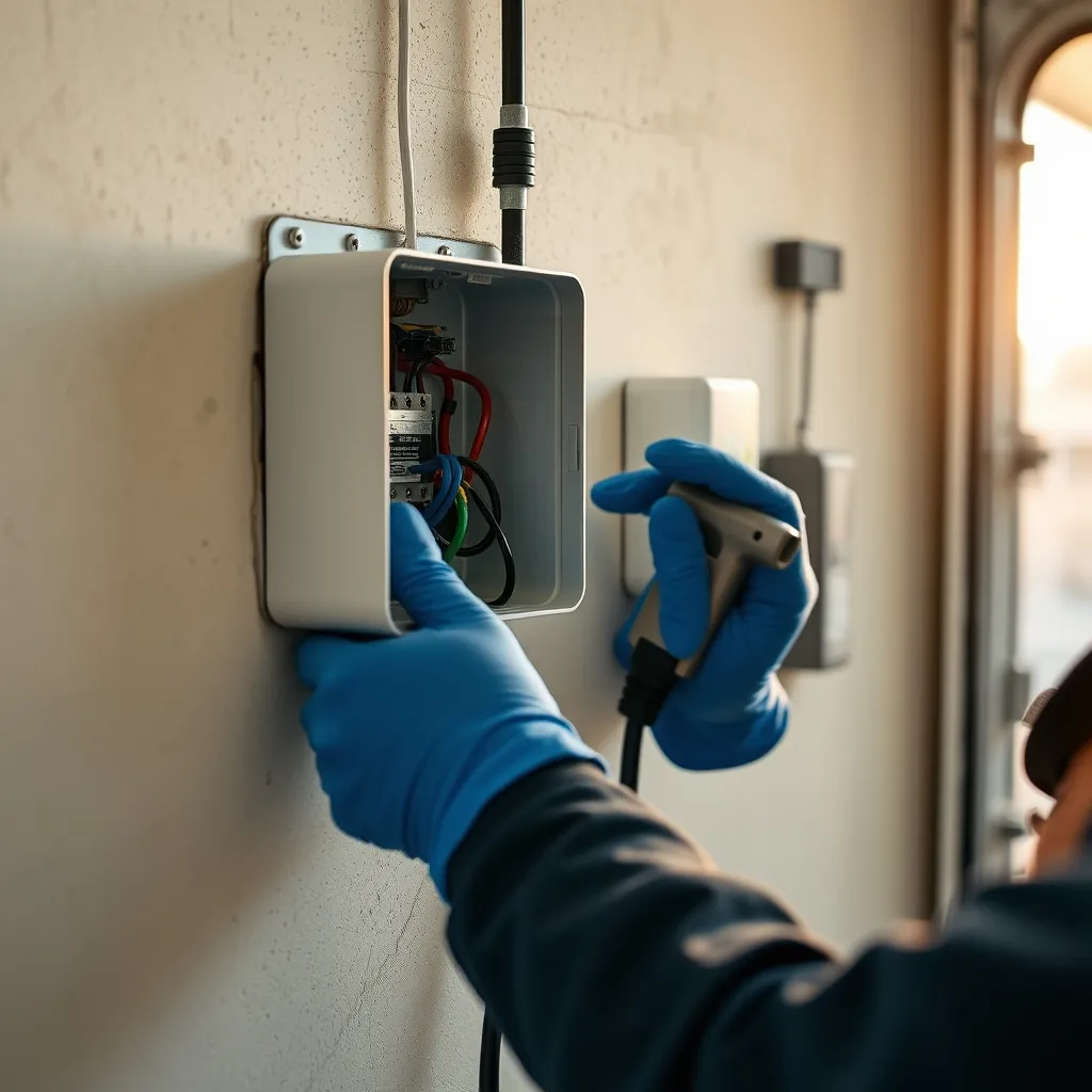 Installation d'une wallbox avec raccordement au tableau électrique dédié