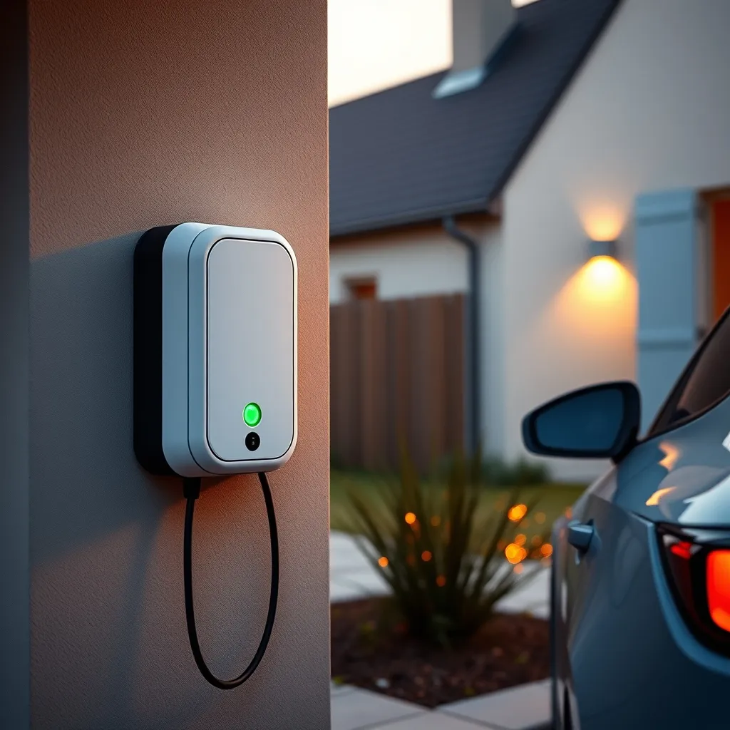 Wallbox installée dans un garage résidentiel pour la recharge à domicile