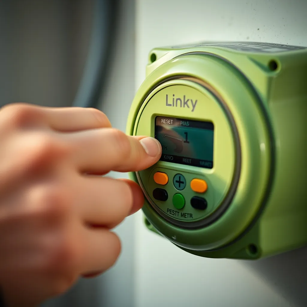 Appuyer sur le bouton + du Linky permet de réarmer le compteur après une coupure