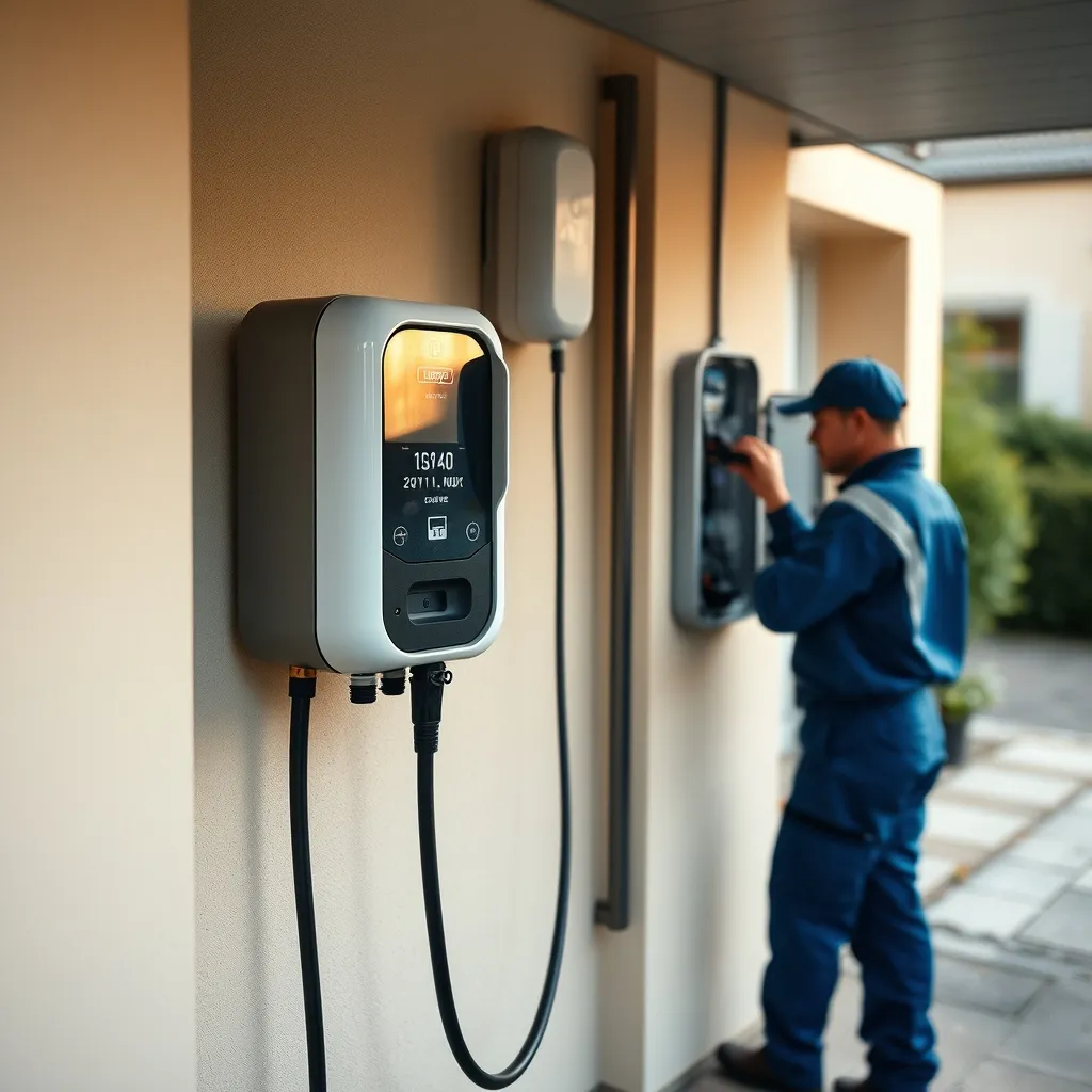 Installation d'une borne de recharge domestique par un électricien certifié IRVE