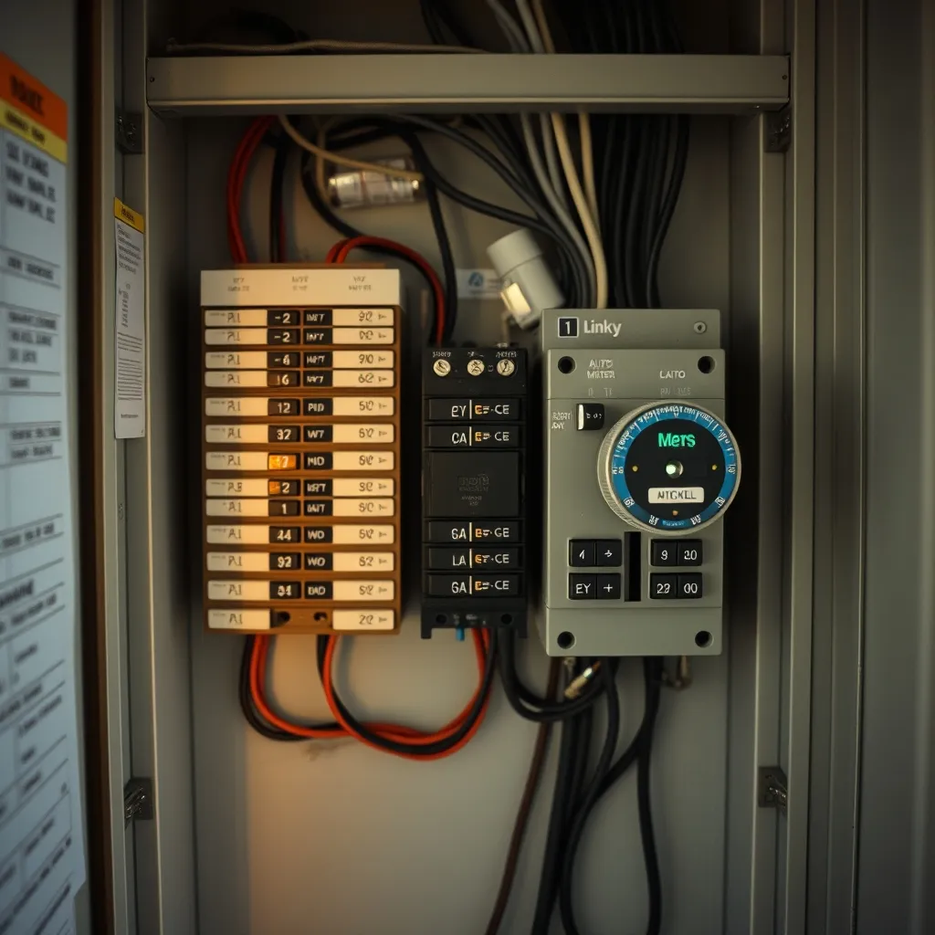 Tableau électrique complet avec contacteur jour/nuit piloté par le compteur Linky
