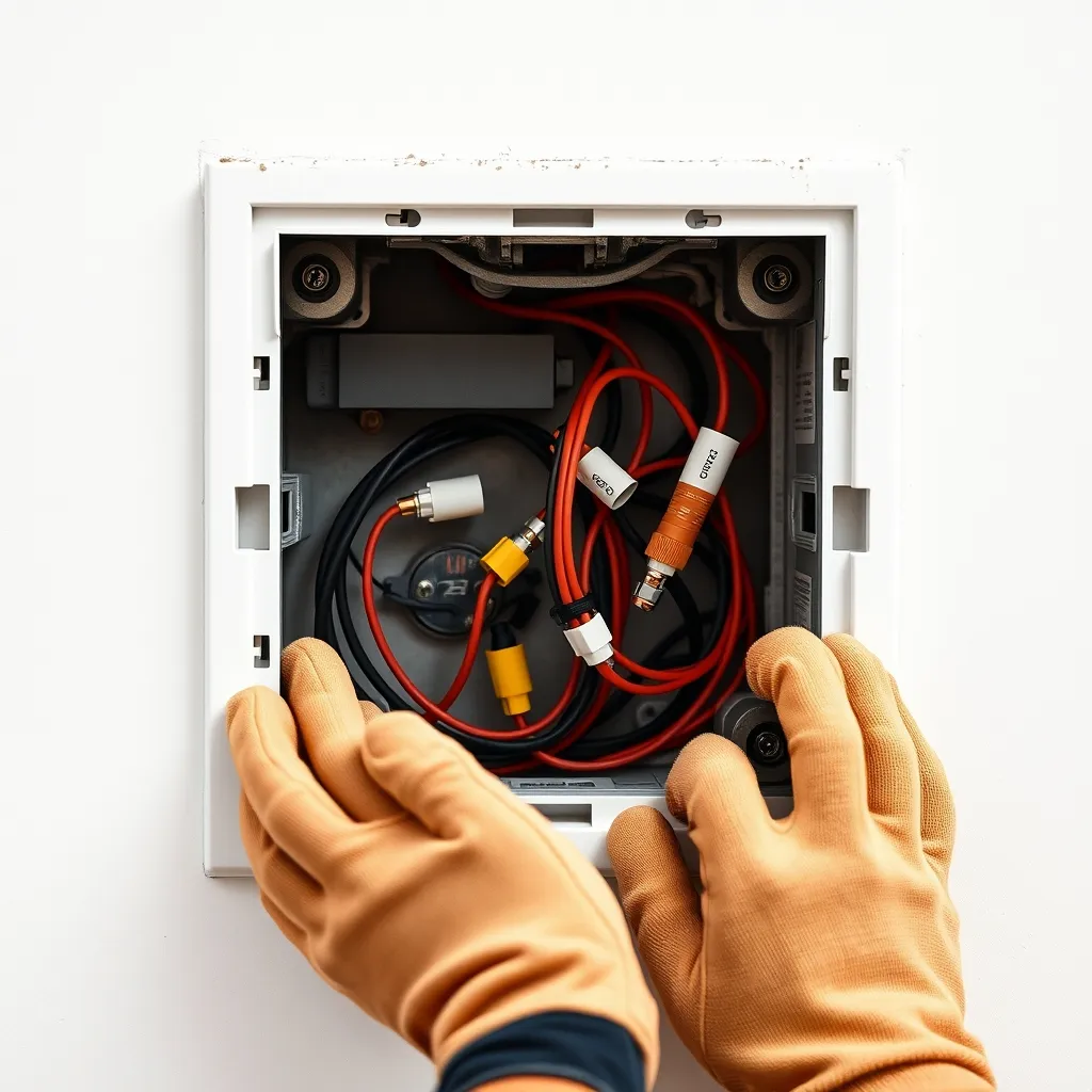 Raccordement de câbles rigides 2,5 mm² avec des connecteurs Wago dans une boîte d'encastrement