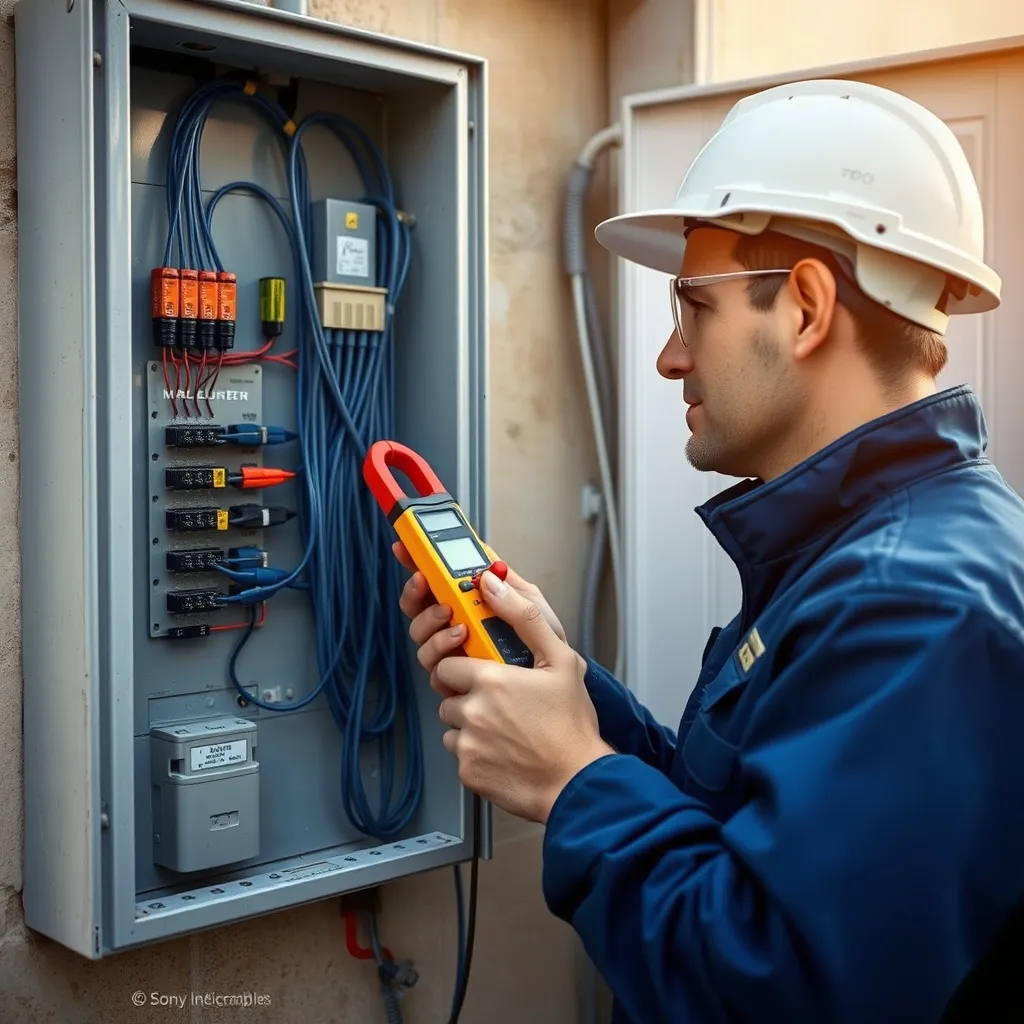 Mesure du courant à la pince ampèremétrique pour détecter un écart entre amont et aval du compteur