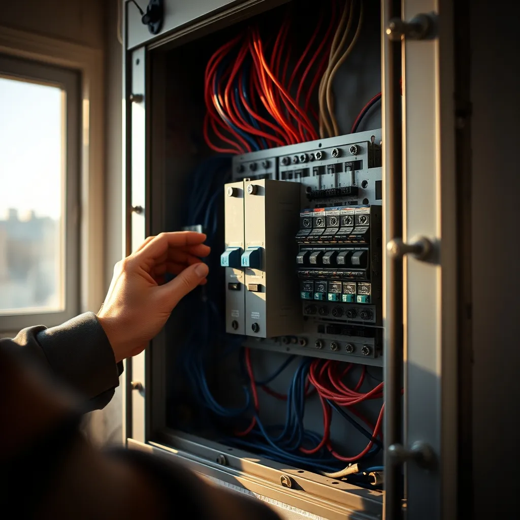Installation des disjoncteurs dédiés au chauffage dans le tableau électrique