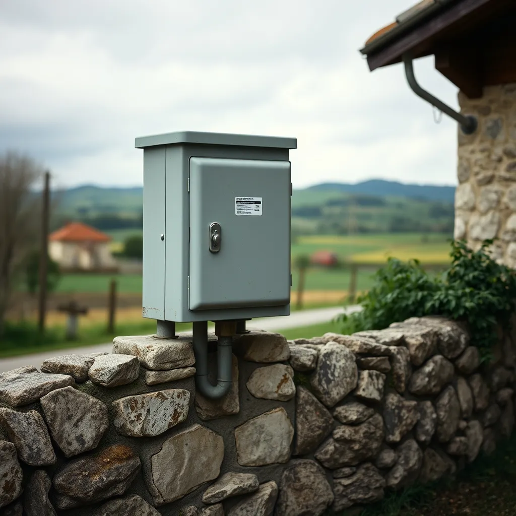 Coffret de comptage en limite de propriété accessible depuis la voie publique
