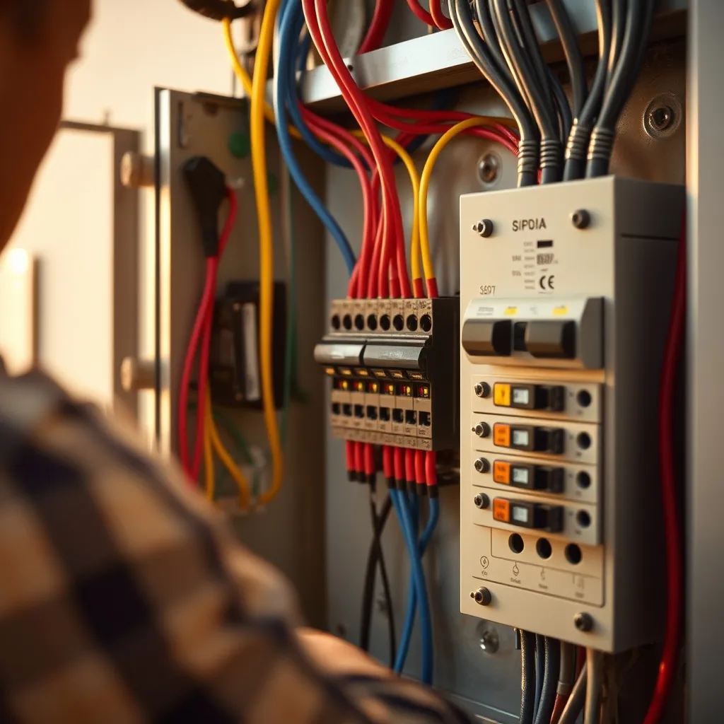 Câblage d'un nouveau tableau électrique avec peignes et disjoncteurs calibrés