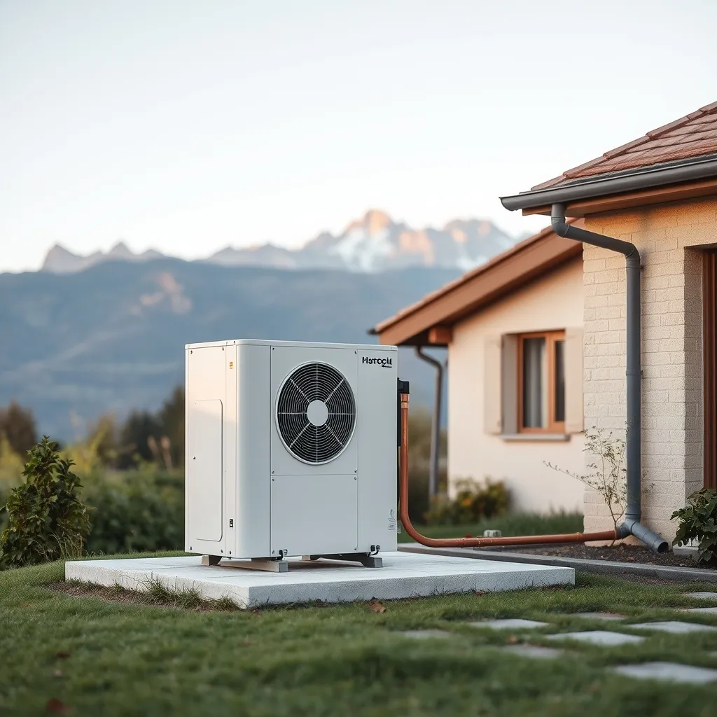 Pompe à chaleur air/eau réversible installée en extérieur, indispensable pour le mode rafraîchissement