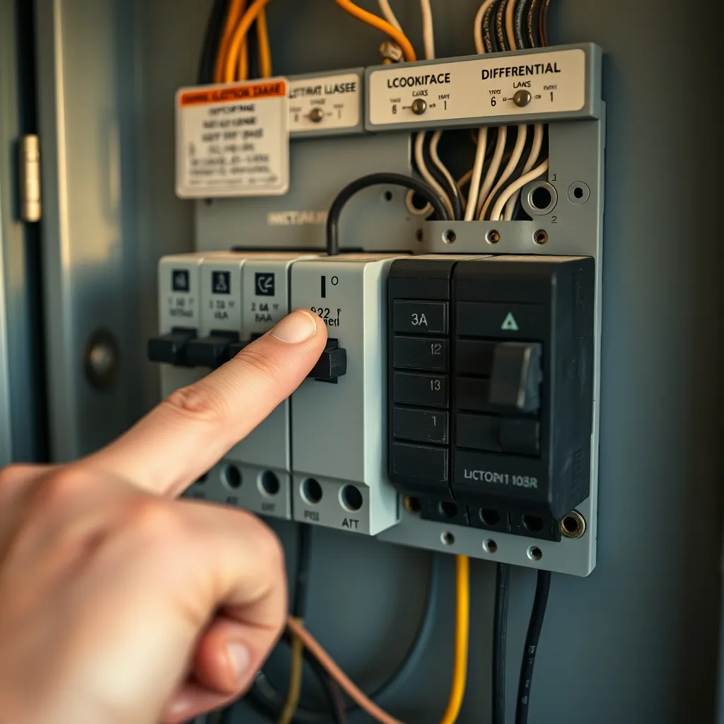 Tableau électrique résidentiel avec disjoncteur 32 A dédié au circuit plaque de cuisson