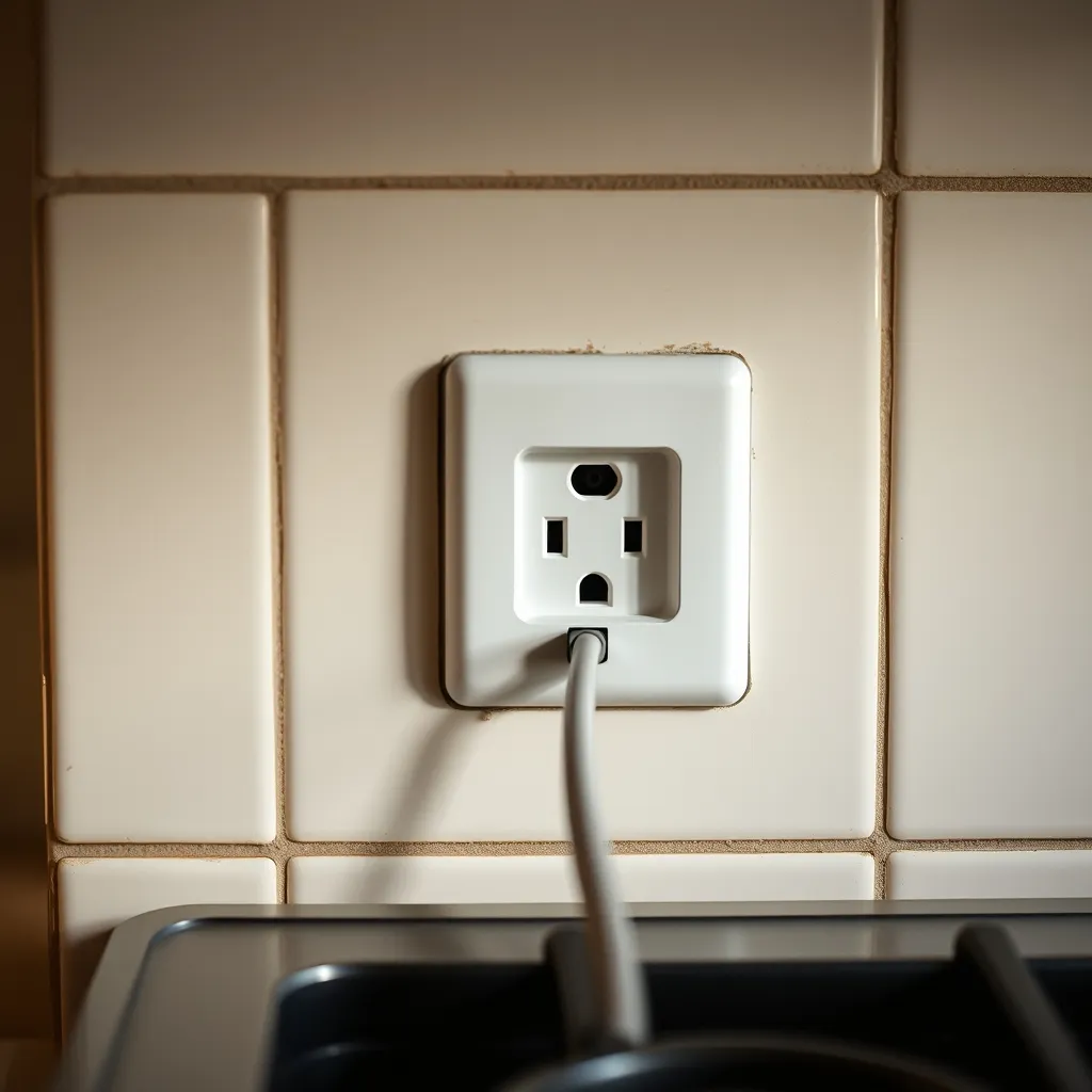 Prise spécialisée 20 A dédiée au four encastrable lors d'une rénovation de cuisine