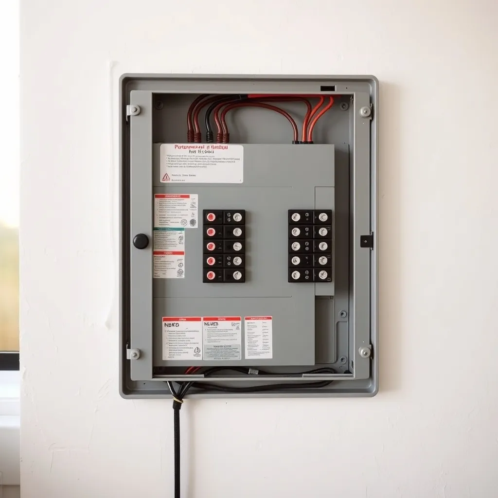 Tableau électrique terminé avec repérage des circuits conforme à la norme NF C 15-100