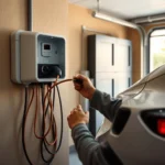 Schéma installation prise pour voiture électrique